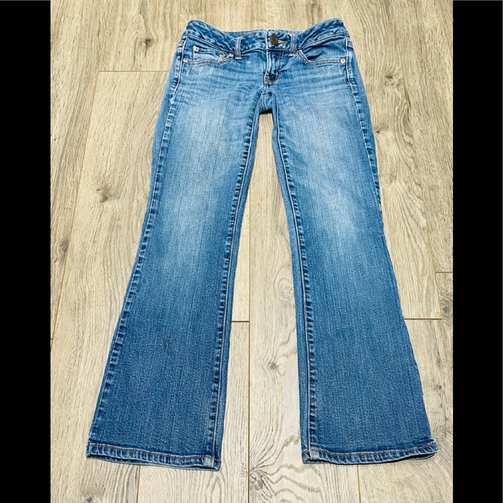 American Eagle Blue Jeans Size 0 Short Stretch RN 54485